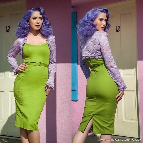 Jayne Dress - Olive - Picture 3 of 8